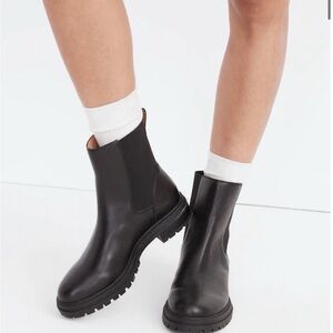 Madewell Black Leather Ankle Booties